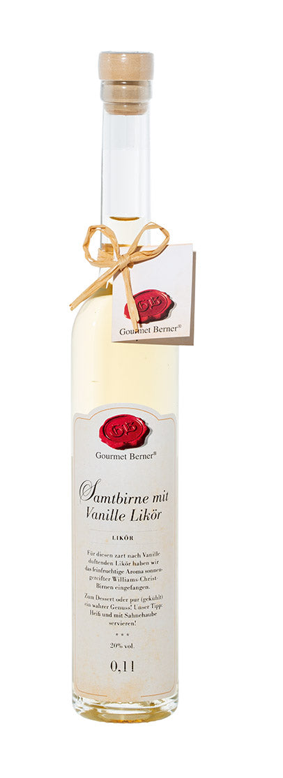 Samtbirne mit Vanille Likör