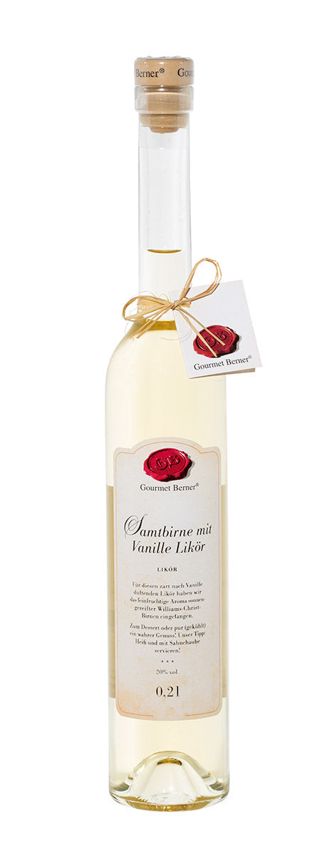 Samtbirne mit Vanille Likör