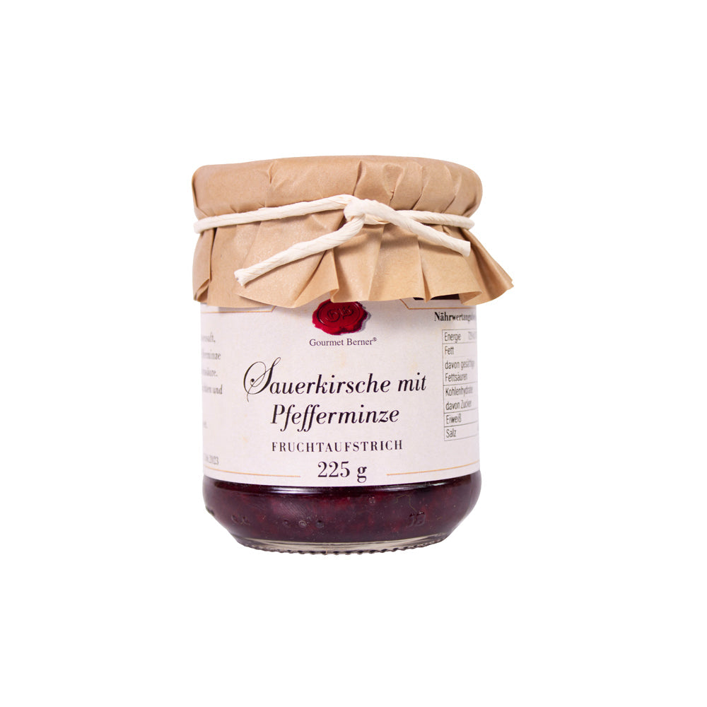 Sauerkirsche mit Pfefferminze
