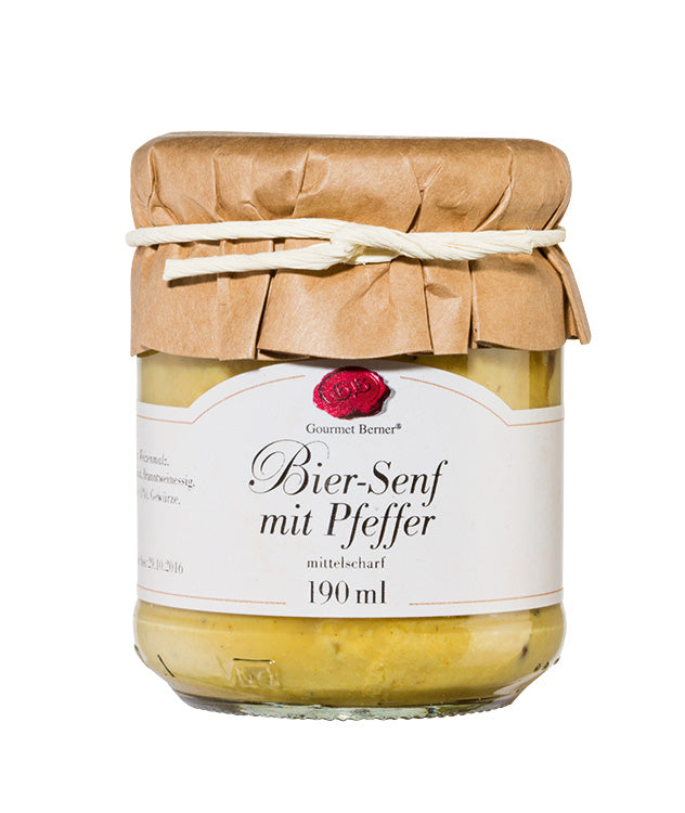 Biersenf mit Pfeffer