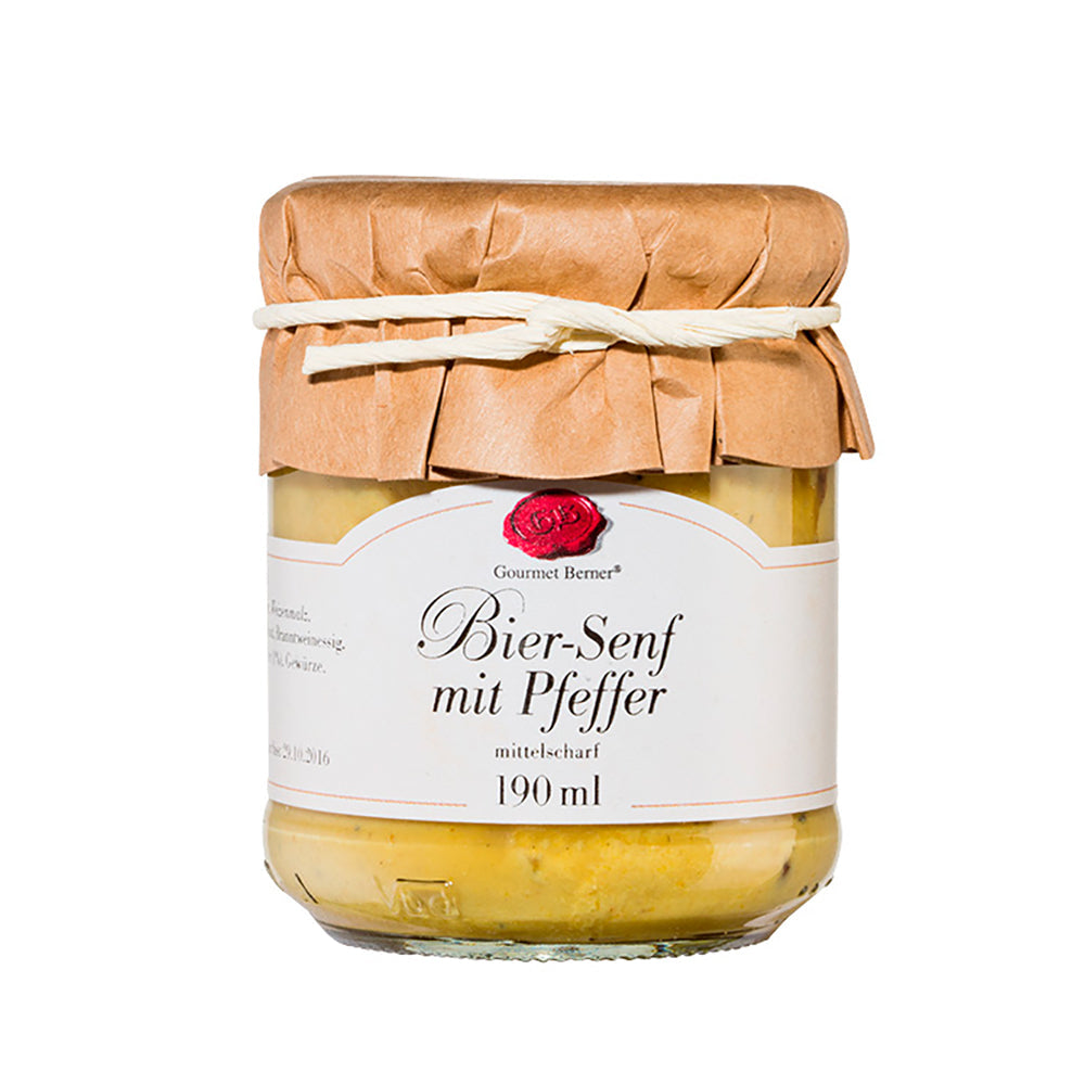 Biersenf mit Pfeffer