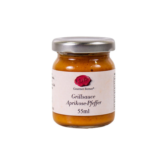 Grillsauce Aprikose-Pfeffer, 55ml Glas