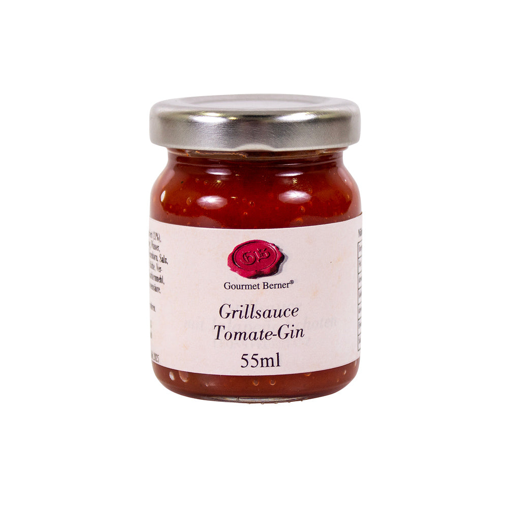 Grillsauce Tomate-Gin, 55ml Glas